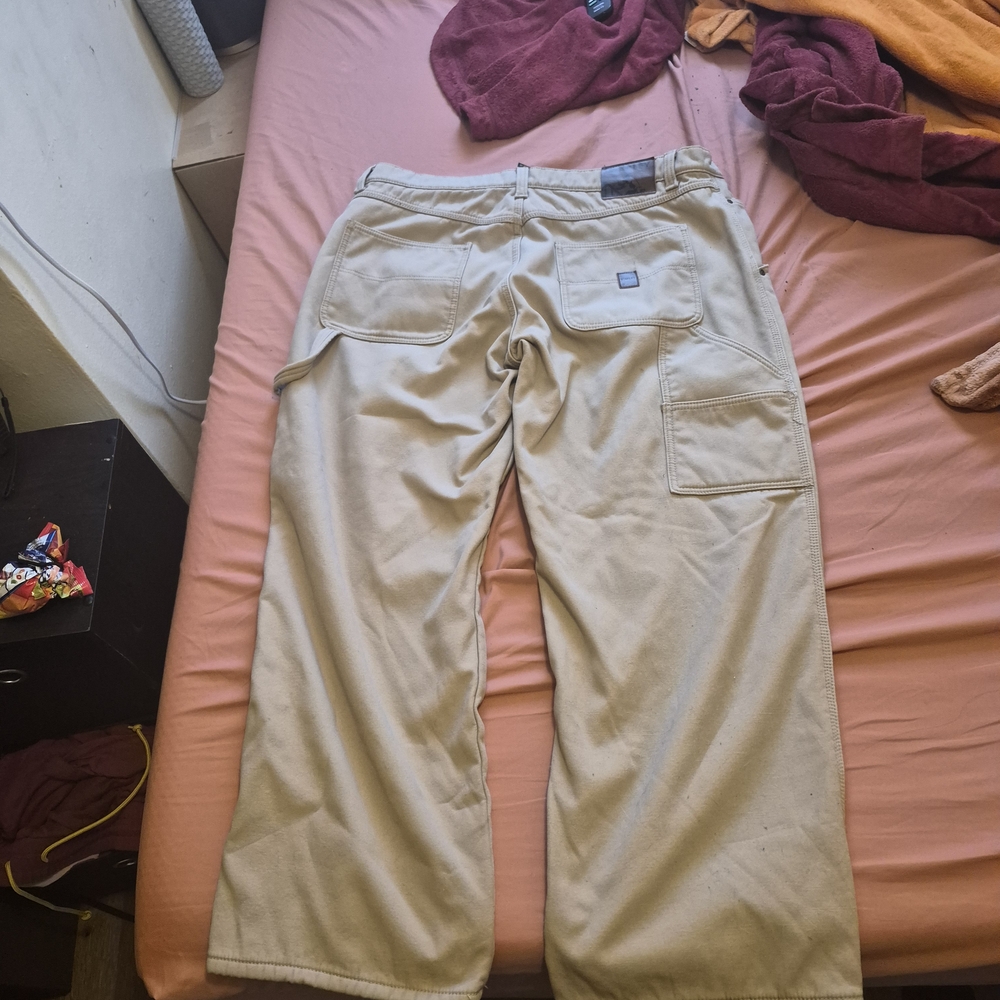 Stanley Men's Khaki Work Cargo Pants with Tool Pockets